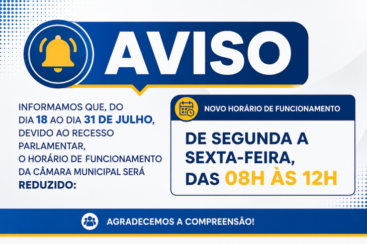 AVISO - RECESSO PARLAMENTAR
